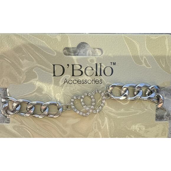 Fashion Jewelry Jewelry - New D'Bello Accessories Silver Heart Bracelet Fashion Jewelry